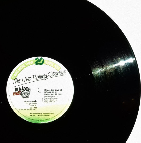 The Rolling Stones - The Live Rolling Stones - Honolulu, Hawai - July 28, 1966 (Vinyl, LP, Unofficial Release, Mono) Good Plus (G+) / Very Good Plus (VG+)