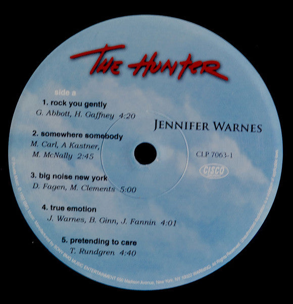 Jennifer Warnes - The Hunter (Vinyl, LP, Album, Limited Edition, Numbered, Reissue, Remastered) Very Good Plus (VG+) / Near Mint (NM or M-)