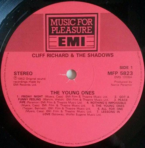 Cliff Richard - The Young Ones (Vinyl, LP, Reissue, Stereo) Very Good (VG) / Very Good (VG)