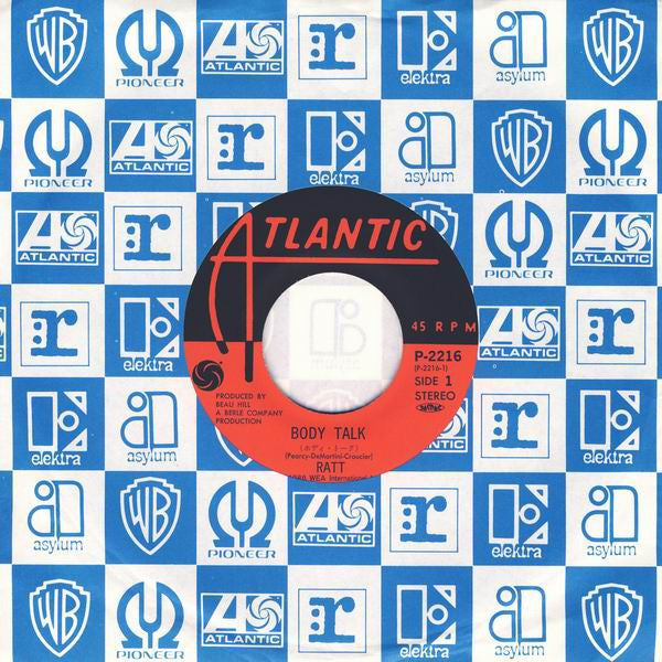 Ratt - Body Talk (Vinyl, 7", 45 RPM, Single) Very Good Plus (VG+) / Very Good Plus (VG+)