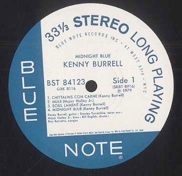 Kenny Burrell - Midnight Blue (Vinyl, LP, Album, Reissue, Stereo)