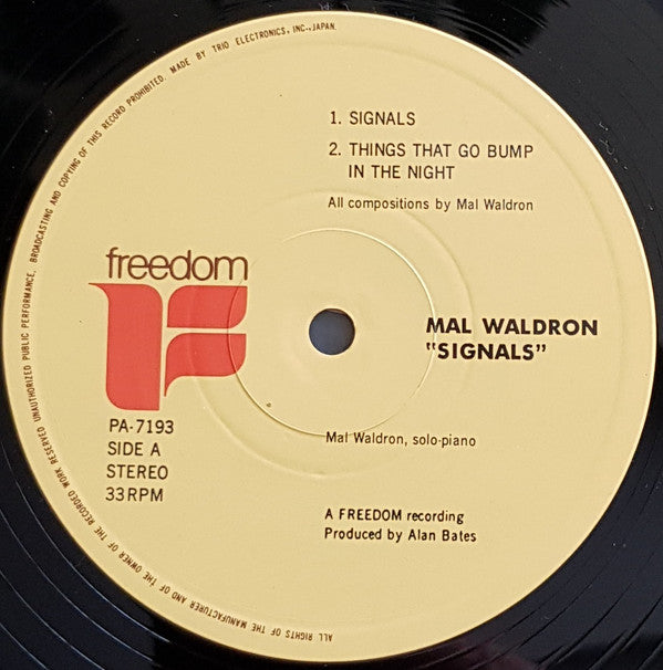 Mal Waldron - Signals (Vinyl, LP, Album) Very Good Plus (VG+) / Very Good Plus (VG+)