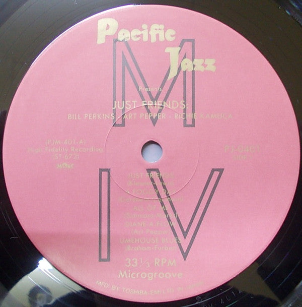 Bill Perkins - Just Friends (Vinyl, LP, Album, Mono)