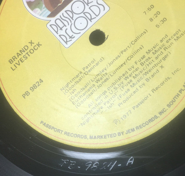 Brand X (3) - Livestock (Vinyl, LP, Album, Reissue, Stereo) Very Good (VG) / Poor (P)