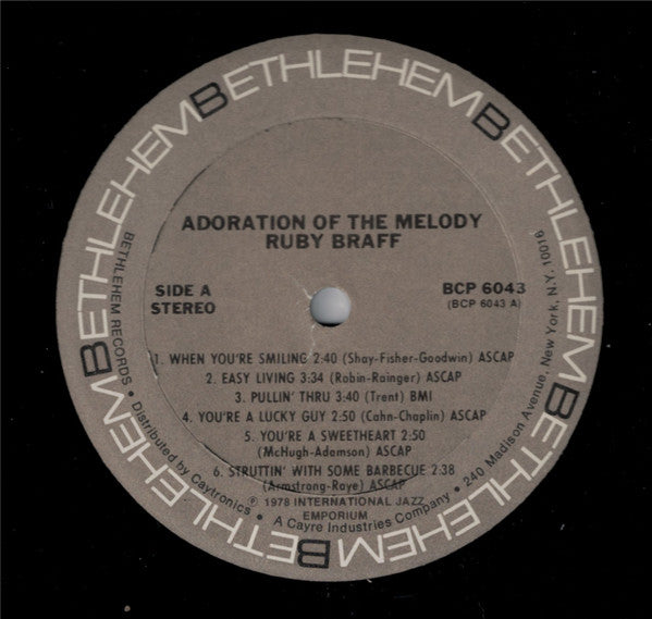 Ruby Braff - Adoration Of The Melody (Vinyl, LP, Compilation) Very Good Plus (VG+) / Very Good Plus (VG+)