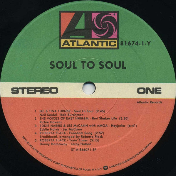 Various - Soul To Soul (Music From The Original Soundtrack - Recorded Live In Ghana, West Africa) (Vinyl, LP, Album, Reissue) Very Good (VG) / Very Good (VG)