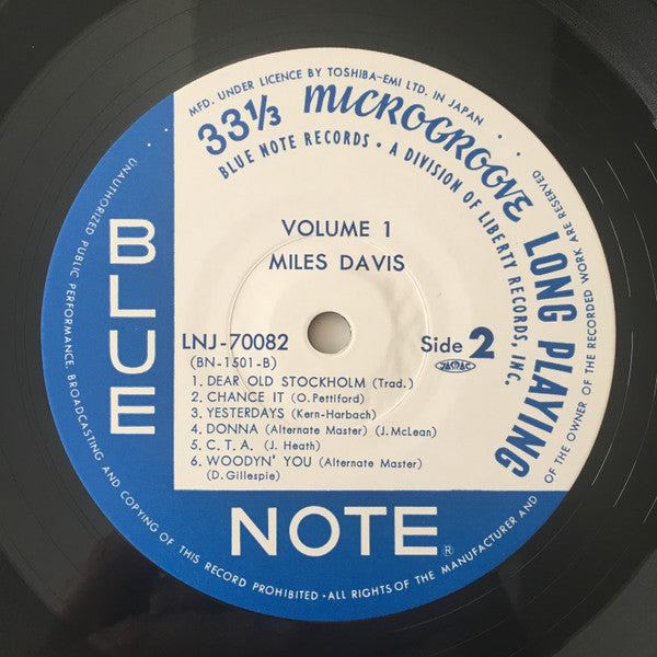 Miles Davis - Volume 1 (Vinyl, LP, Compilation, Reissue, Mono)