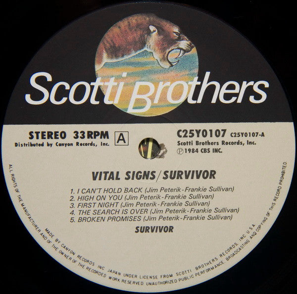 Survivor - Vital Signs (Vinyl, LP, Album, Stereo)