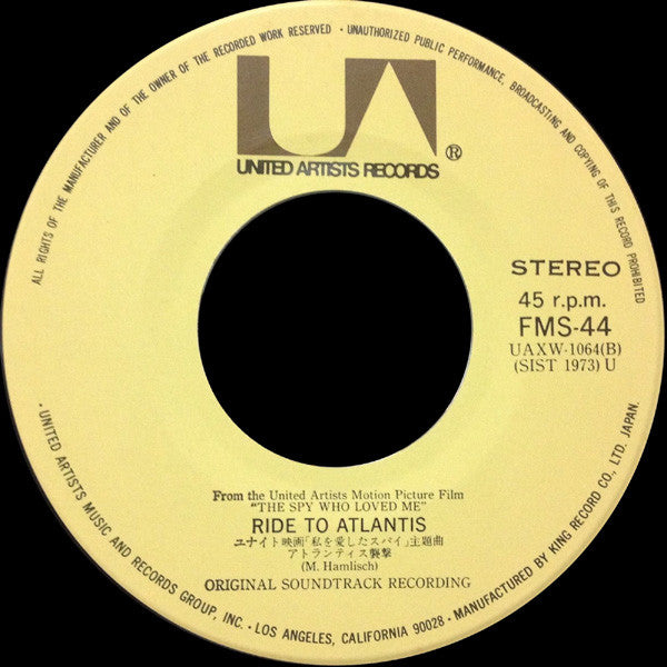Marvin Hamlisch - The Spy Who Loved Me - Bond '77 (Vinyl, 7", 45 RP...