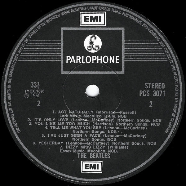 The Beatles - Help! (Vinyl, LP, Album, Stereo, Reissue) Very Good (VG) / Good Plus (G+)