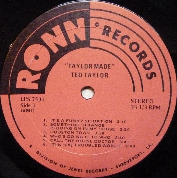 Ted Taylor - Taylor Made (Vinyl, LP) Very Good (VG) / Very Good (VG)