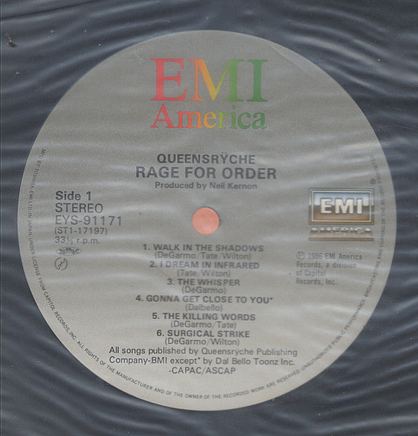 Queensrÿche - Rage For Order (Vinyl, LP, Album) Very Good Plus (VG+) / Good Plus (G+)
