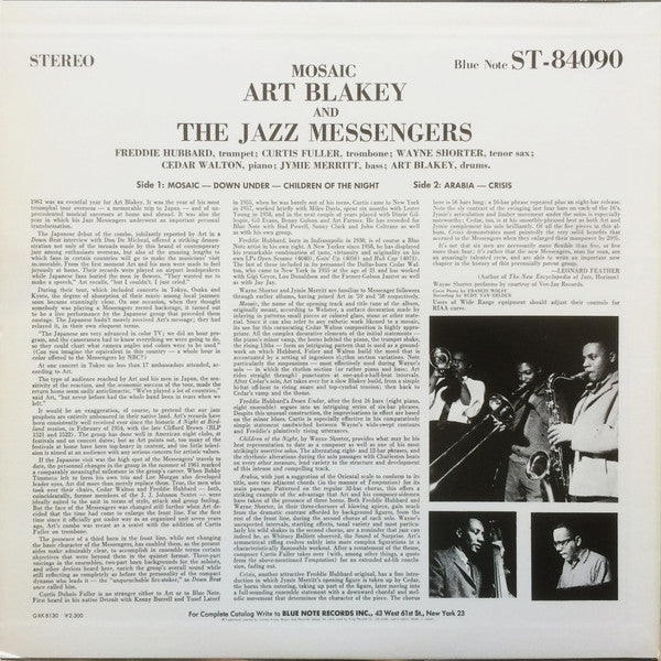Art Blakey & The Jazz Messengers - Mosaic (Vinyl, LP, Album, Reissue, Stereo) Very Good Plus (VG+) / Very Good Plus (VG+)