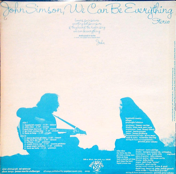 John Simson (2) - We Can Be Everything (Vinyl, LP) Good Plus (G+) / Good Plus (G+)