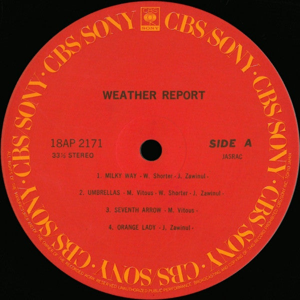 Weather Report - Weather Report (Vinyl, LP, Album, Reissue) Very Good Plus (VG+) / Good Plus (G+)