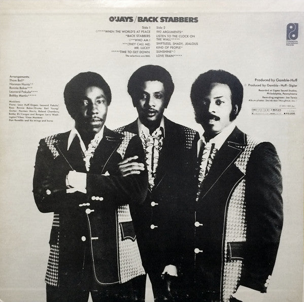 The O'Jays - Back Stabbers (Vinyl, LP, Album, Reissue)