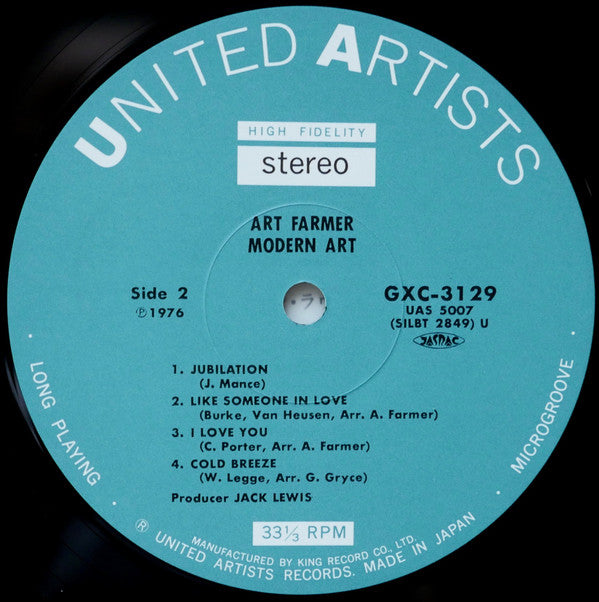 Art Farmer - Modern Art (Vinyl, LP, Album, Reissue) Very Good (VG) / Good Plus (G+)