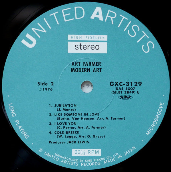 Art Farmer - Modern Art (Vinyl, LP, Album, Reissue)