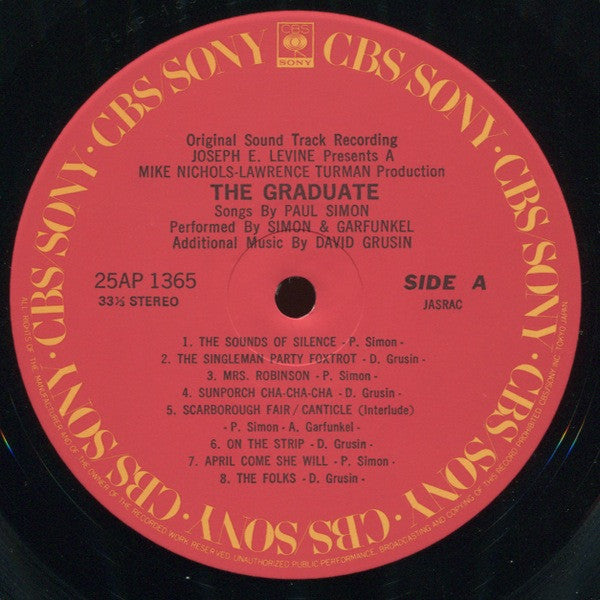 Paul Simon - The Graduate: The Original Sound Track Recording (Vinyl, LP, Album, Reissue, Stereo) Very Good Plus (VG+) / Very Good (VG)