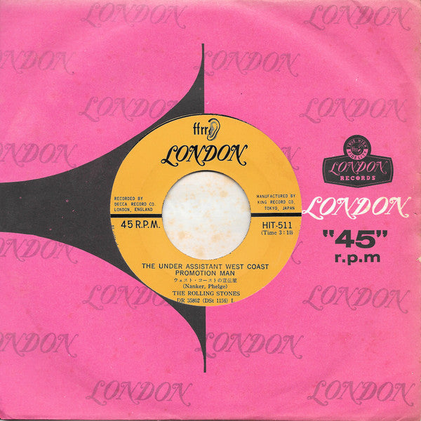 The Rolling Stones - サティスファクション = Satisfaction (Vinyl, 7", 45 RPM, Single, Mono) Very Good (VG) / Very Good Plus (VG+)