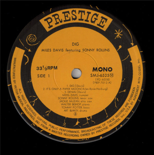Miles Davis - Dig (Vinyl, LP, Compilation, Reissue, Remastered, Mono)