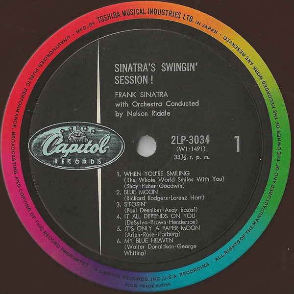 Frank Sinatra - Sinatra's Swingin' Session!!! (Vinyl, LP, Album, Mono) Very Good (VG) / Very Good (VG)