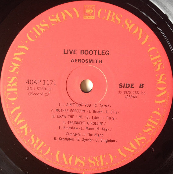 Aerosmith - Live! Bootleg = ライヴ・ブートレッグ (Vinyl, LP, Album, Stereo)