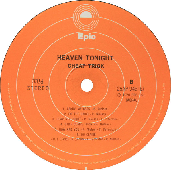 Cheap Trick - Heaven Tonight (Vinyl, LP, Album)
