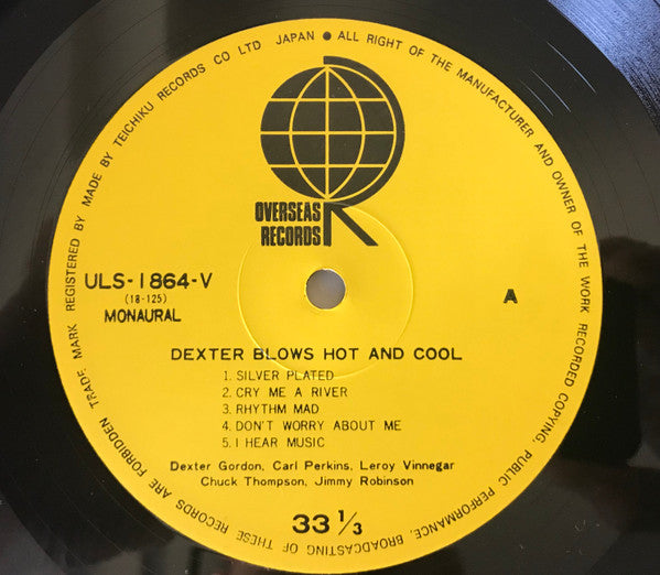 Dexter Gordon - Dexter Blows Hot And Cool (Vinyl, LP, Reissue, Mono)