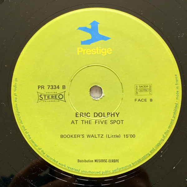 Eric Dolphy - Memorial Album Recorded Live At The Five Spot (Vinyl, LP, Album, Reissue, Stereo) Very Good (VG) / Fair (F)