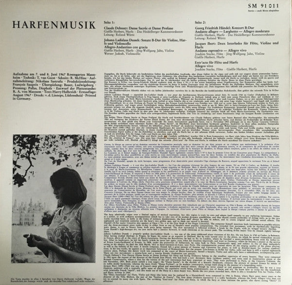 Giselle Herbert - Harfenmusik (Vinyl, LP, Stereo) Very Good Plus (VG+) / Very Good (VG)