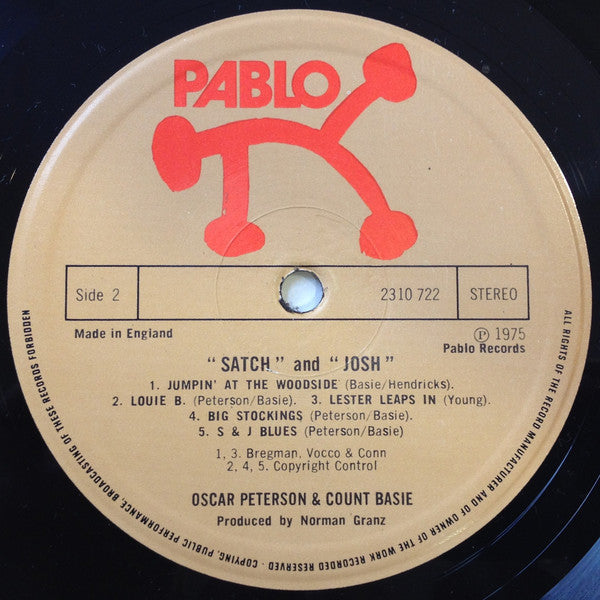 Oscar Peterson - "Satch" And "Josh" (Vinyl, LP, Album, Stereo) Very Good (VG) / Good Plus (G+)