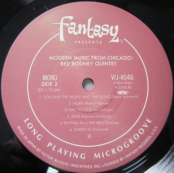 Red Rodney Quintet - Modern Music From Chicago (Vinyl, LP, Album, Reissue, Mono) Very Good Plus (VG+) / Very Good (VG)