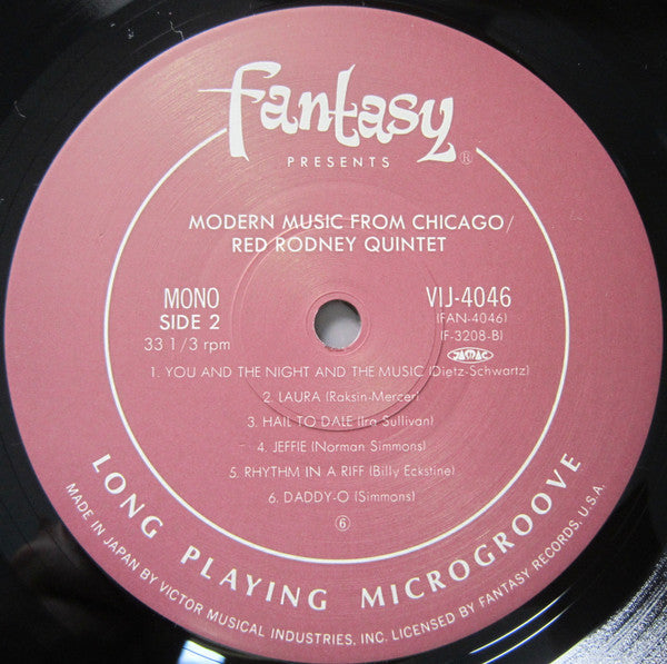 Red Rodney Quintet - Modern Music From Chicago (Vinyl, LP, Album, Reissue, Mono) Very Good Plus (VG+) / Very Good (VG)