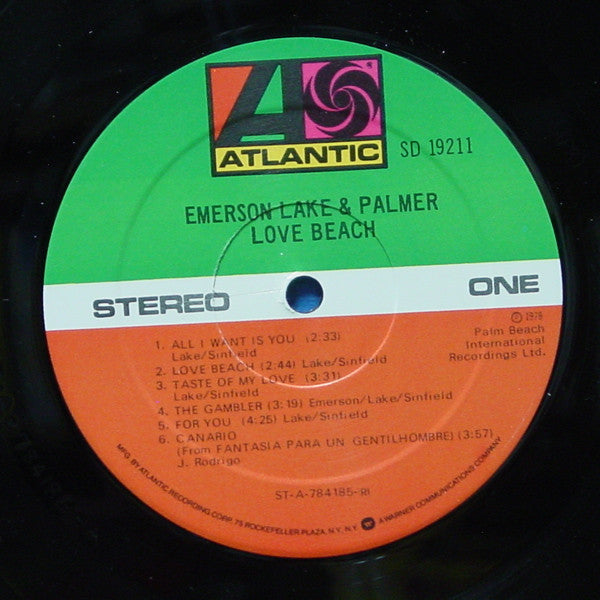 Emerson, Lake & Palmer - Love Beach (Vinyl, LP, Album, Stereo) Very Good (VG) / Poor (P)