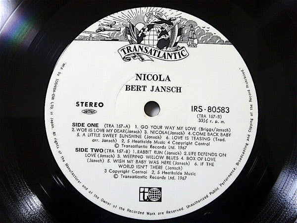 Bert Jansch - Nicola (Vinyl, LP, Album, Reissue) Very Good Plus (VG+) / Near Mint (NM or M-)