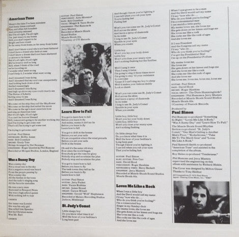 Paul Simon - There Goes Rhymin' Simon (Vinyl, LP, Album, Quadraphonic) Very Good (VG) / Good Plus (G+)