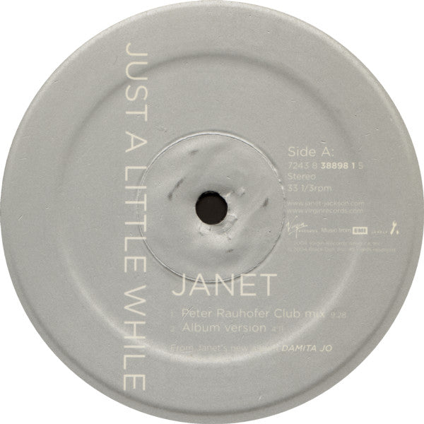 Janet Jackson - Just A Little While (Vinyl, 12") Very Good (VG) / Good Plus (G+)