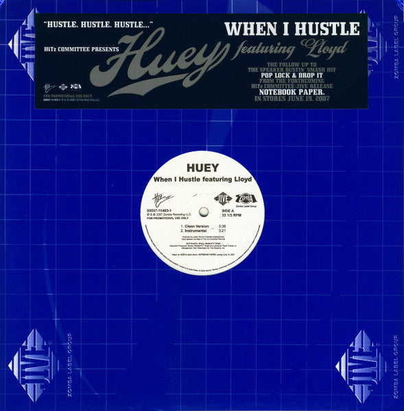 Huey (2) - When I Hustle (Vinyl, 12", 33 ⅓ RPM, Promo) Very Good Plus (VG+) / Very Good Plus (VG+)