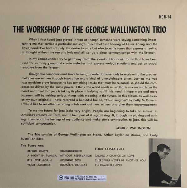 George Wallington Trio - The Workshop Of The George Wallington Trio...