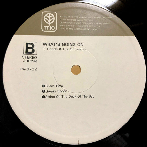 T. Honda & His Orchestra - What's Going On (Vinyl, LP, Album, Limited Edition, Reissue) Very Good Plus (VG+) / Very Good (VG)