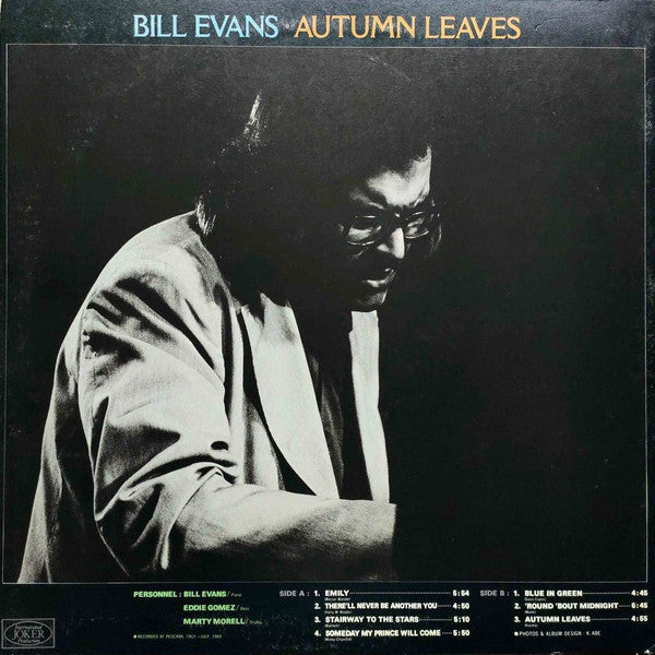 Bill Evans - Autumn Leaves (Vinyl, LP, Album, Mono)