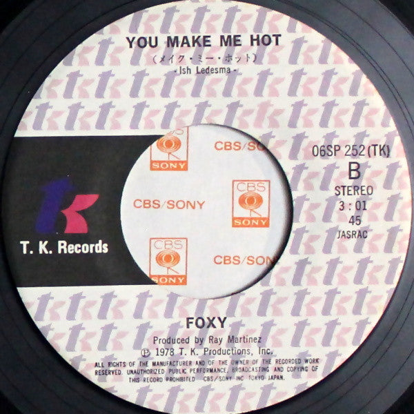 Foxy - Get Off (Vinyl, 7", 45 RPM, Single) Very Good Plus (VG+) / Very Good Plus (VG+)
