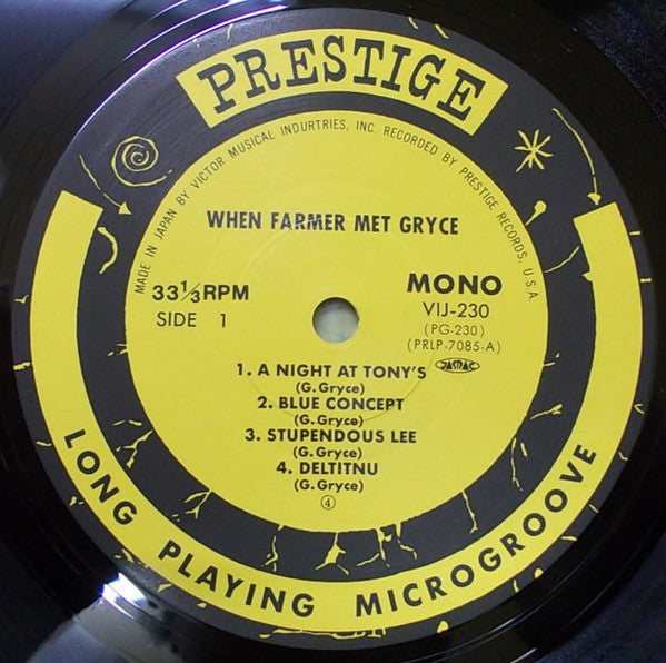 Art Farmer Quintet - When Farmer Met Gryce (Vinyl, LP, Album, Reissue, Mono) Very Good Plus (VG+) / Very Good Plus (VG+)