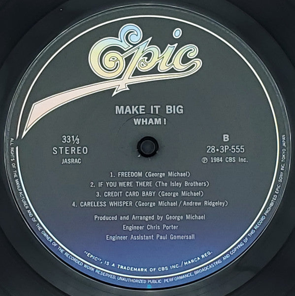 Wham! - Make It Big (Vinyl, LP, Album, Stereo) Very Good Plus (VG+) / Very Good Plus (VG+)