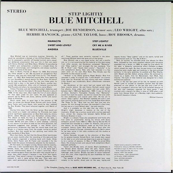 Blue Mitchell - Step Lightly (Vinyl, LP, Album, Stereo) Very Good (VG) / Very Good (VG)