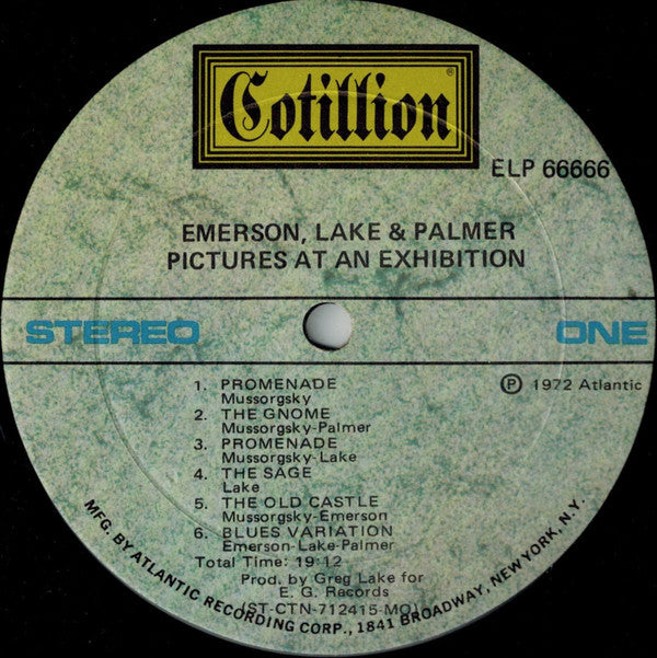 Emerson, Lake & Palmer - Pictures At An Exhibition (Vinyl, LP, Album) Very Good Plus (VG+) / Very Good (VG)