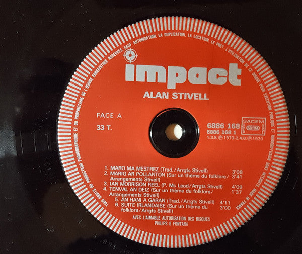 Alan Stivell - Alan Stivell (Vinyl, LP, Compilation, Repress) Very Good (VG) / Good Plus (G+)