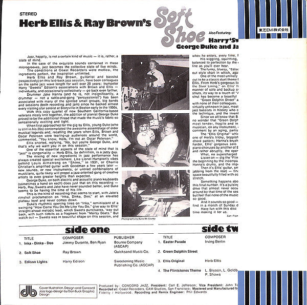 Herb Ellis - Herb Ellis & Ray Brown's Soft Shoe (Vinyl, LP, Album) Very Good Plus (VG+) / Very Good (VG)
