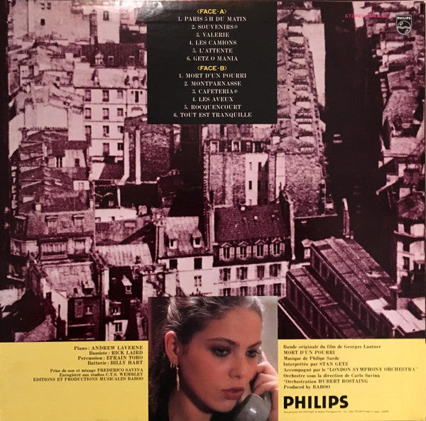 Philippe Sarde - Chaser = Mort D'Un Pourri (Bande Originale Du Film) (Vinyl, LP, Album) Near Mint (NM or M-) / Very Good Plus (VG+)